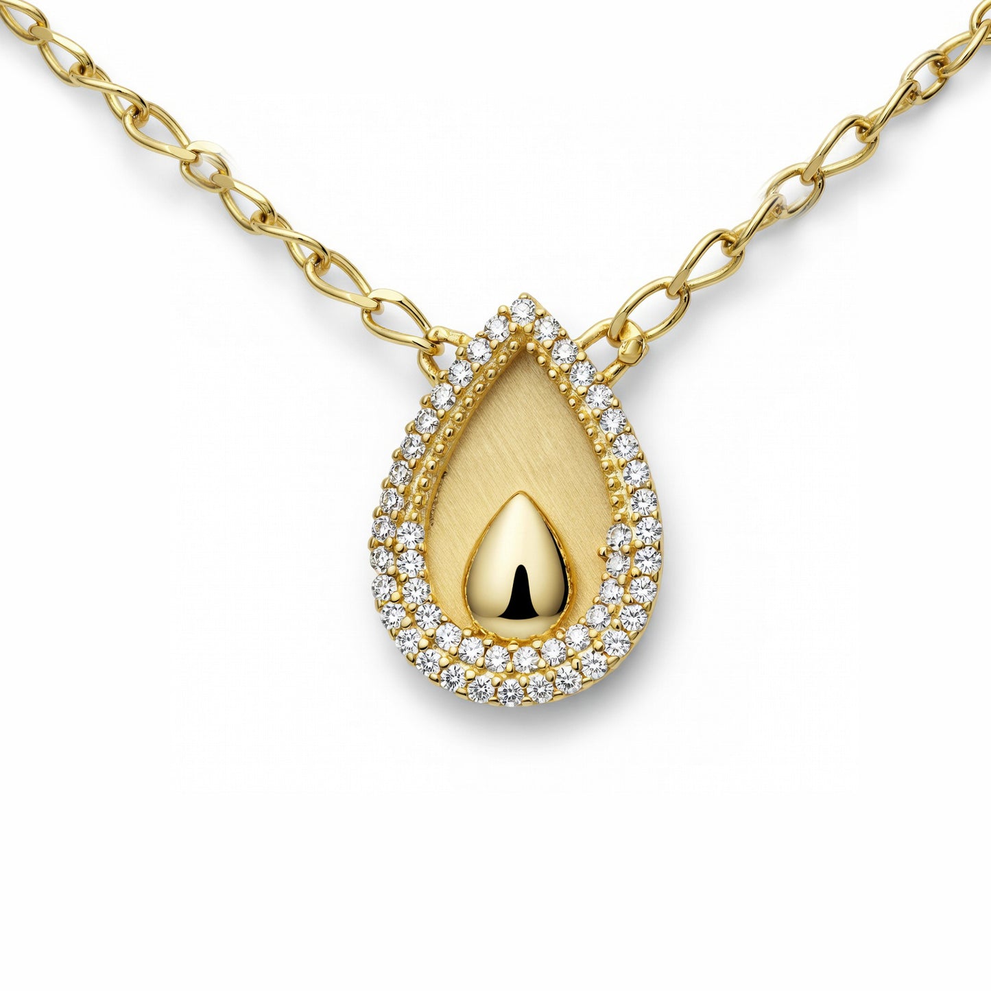 18K Gold Petite Teardrop Zircon Suite