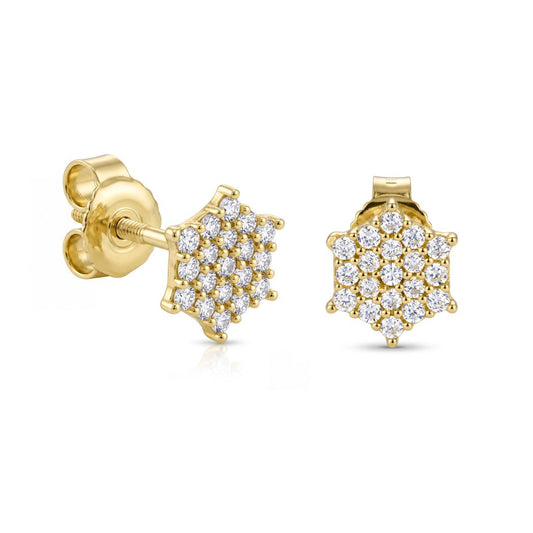 18K Gold Children's Stud Earrings