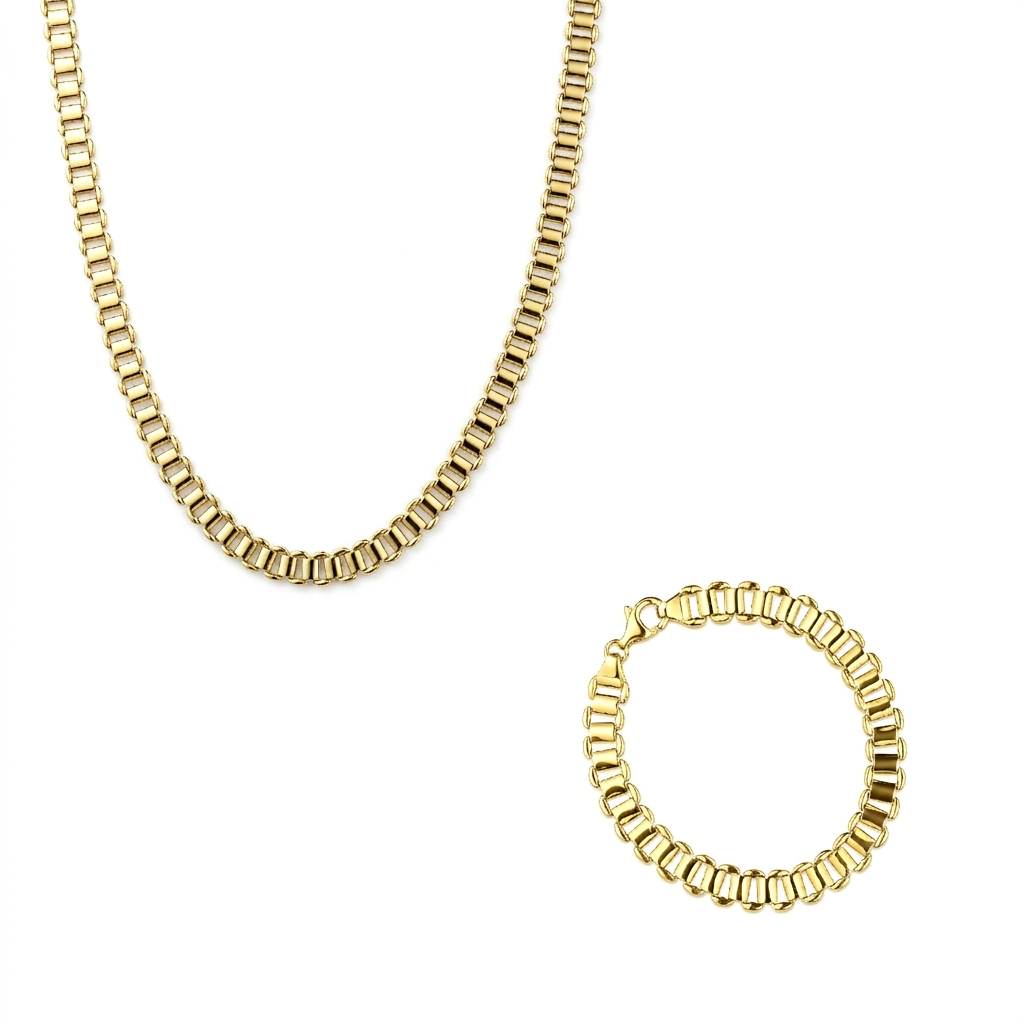 18K Solid Gold "Smart Link" Essential Half Set