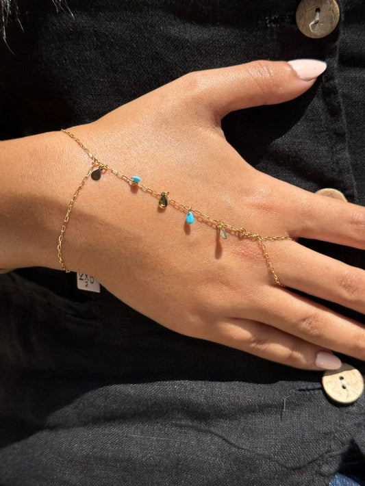 18K Gold Bold Chic Hand Chain