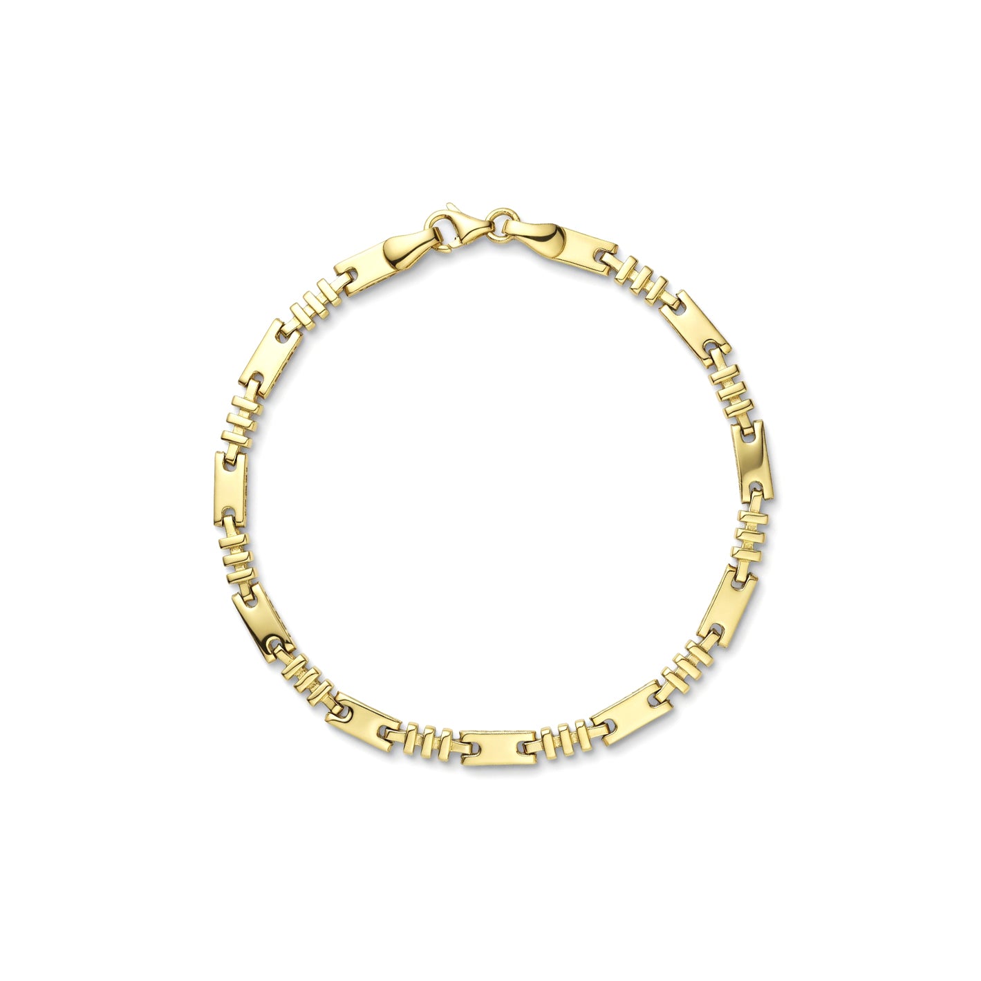 18K Gold Geometric Link Half set