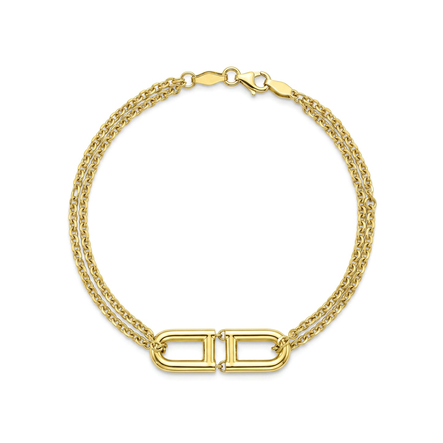 18K Gold Modern Interlocking Link Half Set