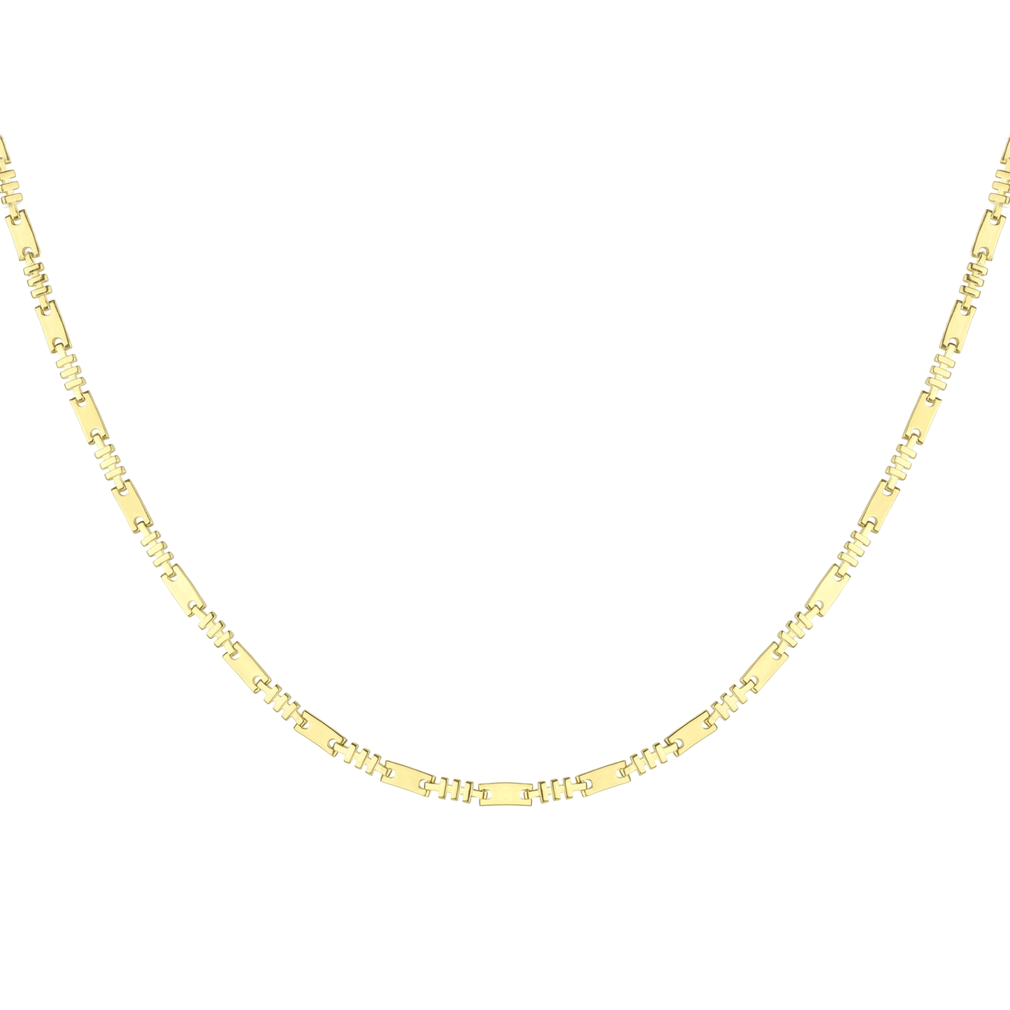 18K Gold Geometric Link Half set