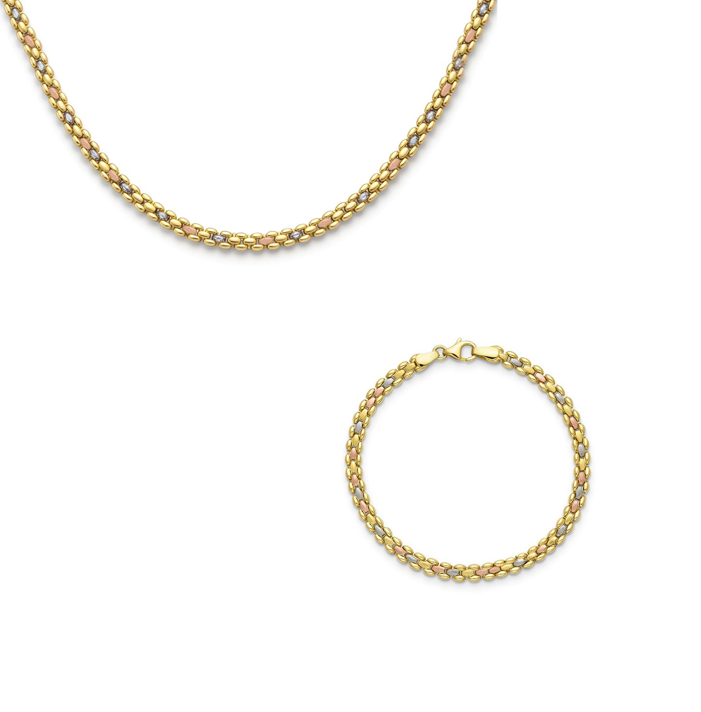 18K Multi-Tone Textured Duo Half Set