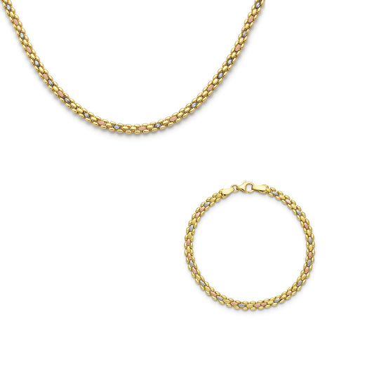 18K Multi-Tone Textured Duo Half Set