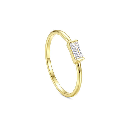 18K Gold Minimalist Baguette Ring