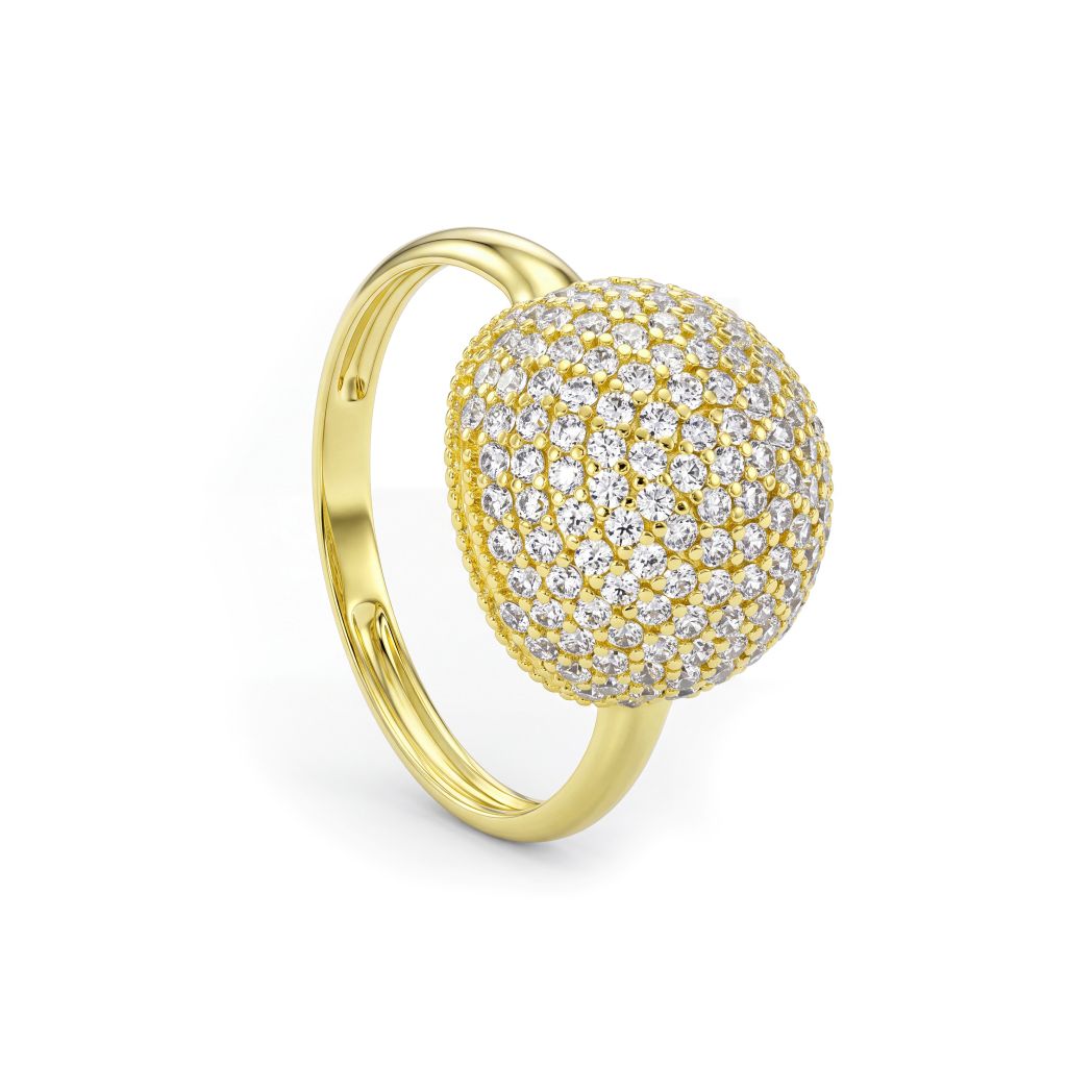 18K Gold  Dome Statement Ring