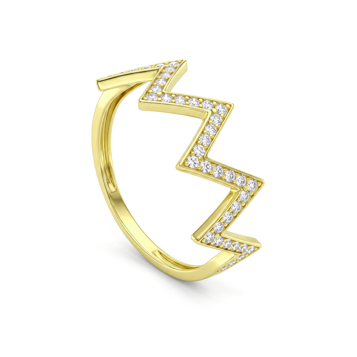 18K Gold Zigzag Ring