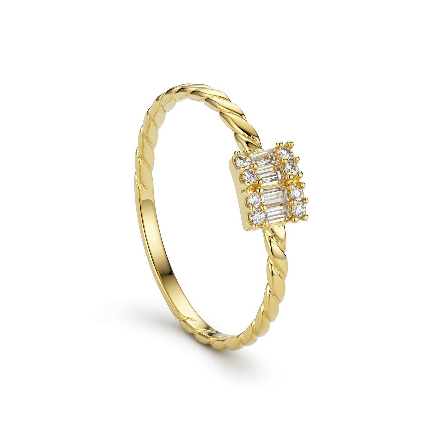 18K Gold Twisted Band Ring
