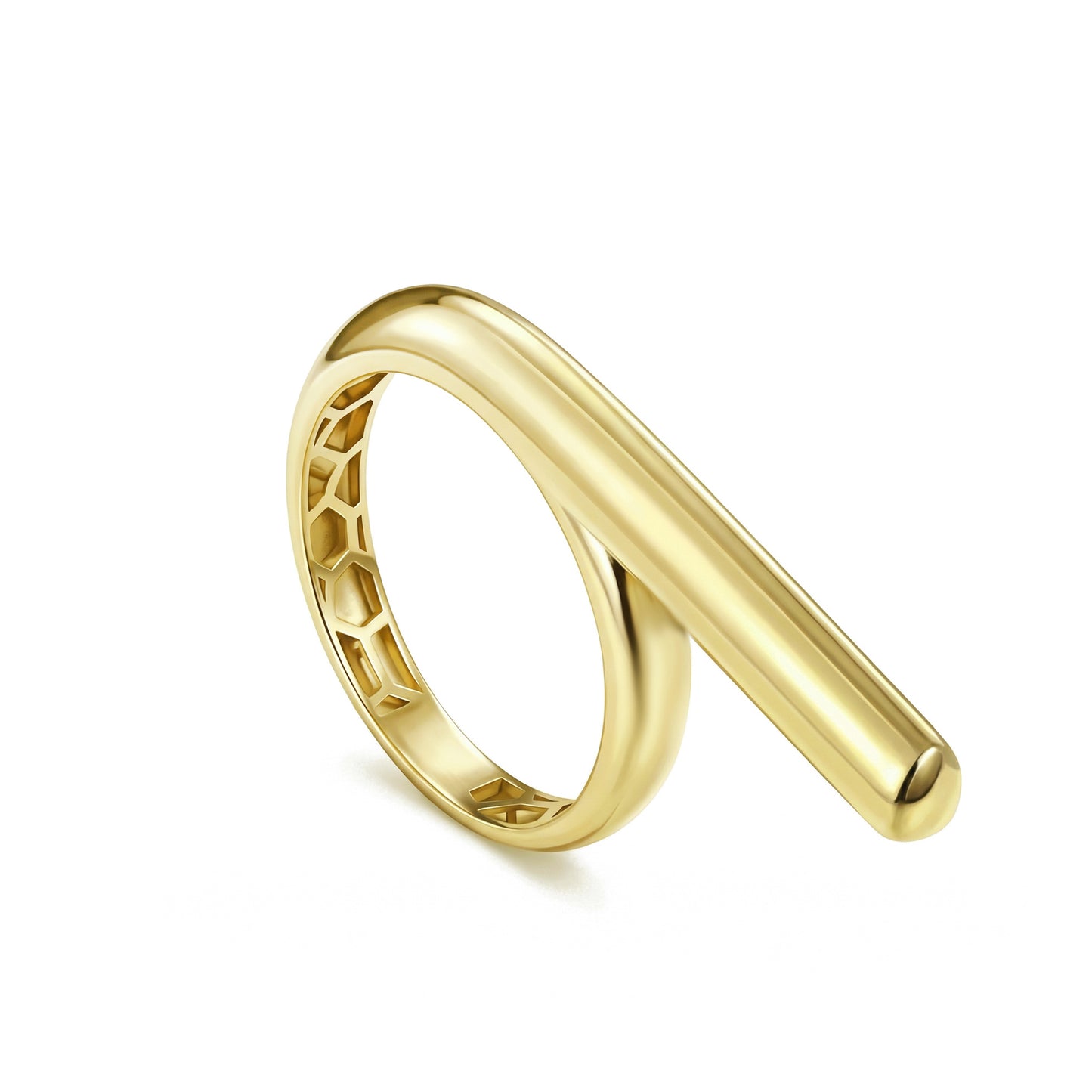 18K Gold Fluid Modernist Band
