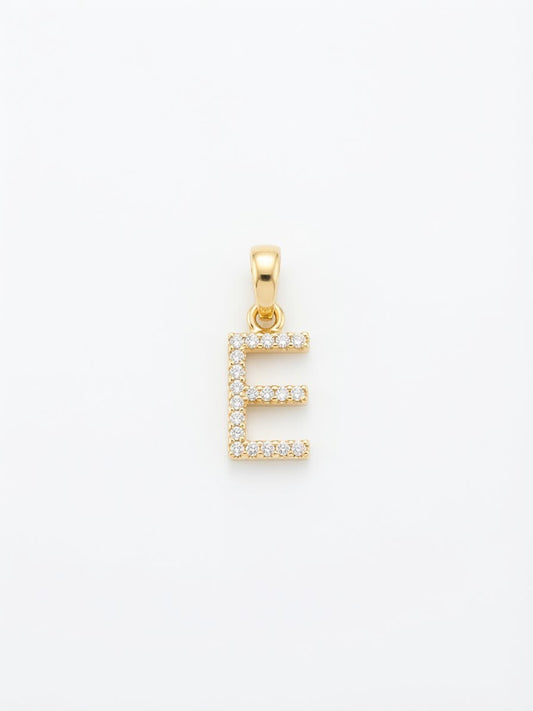 18K Gold Initial Letter Pendant