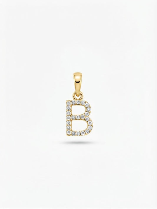 18K Gold Initial Letter Pendant