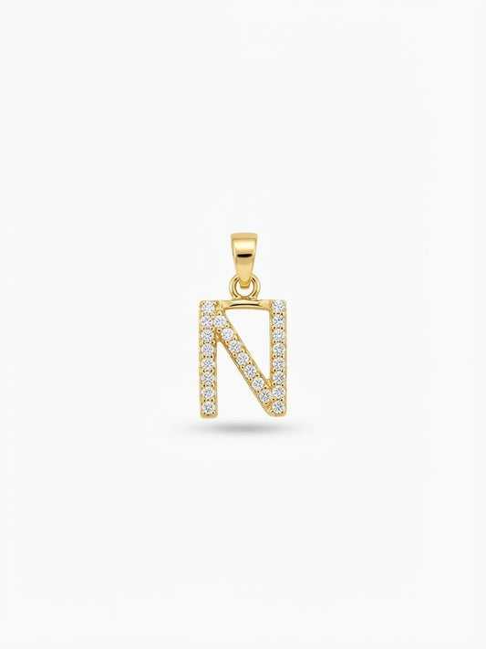 18K Gold Initial Letter Pendant
