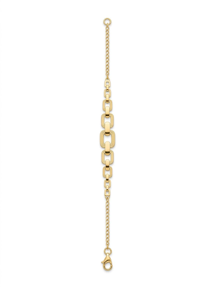 18K Gold Graduated Link Set