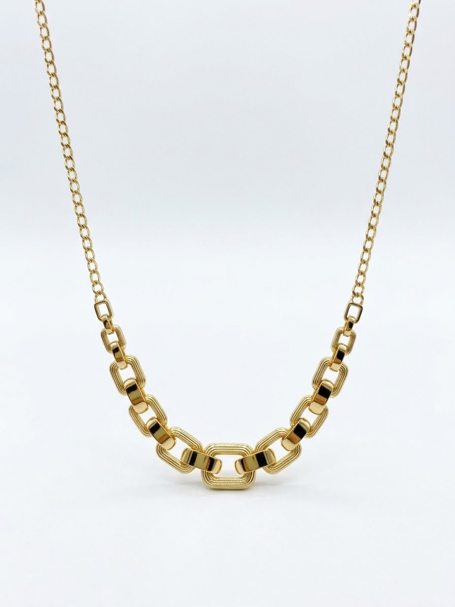 18K Gold Graduated Link Set