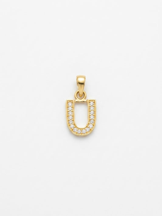 18K Gold Initial Letter Pendant
