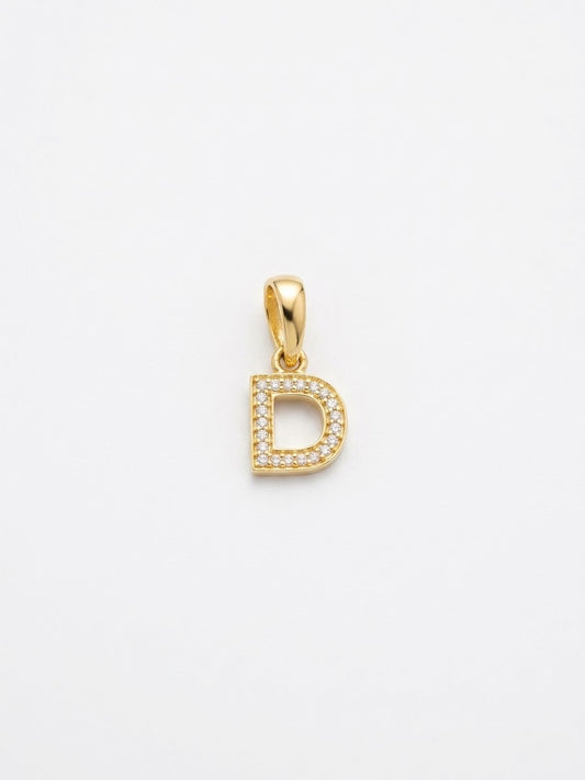 18K Gold Initial Letter Pendant