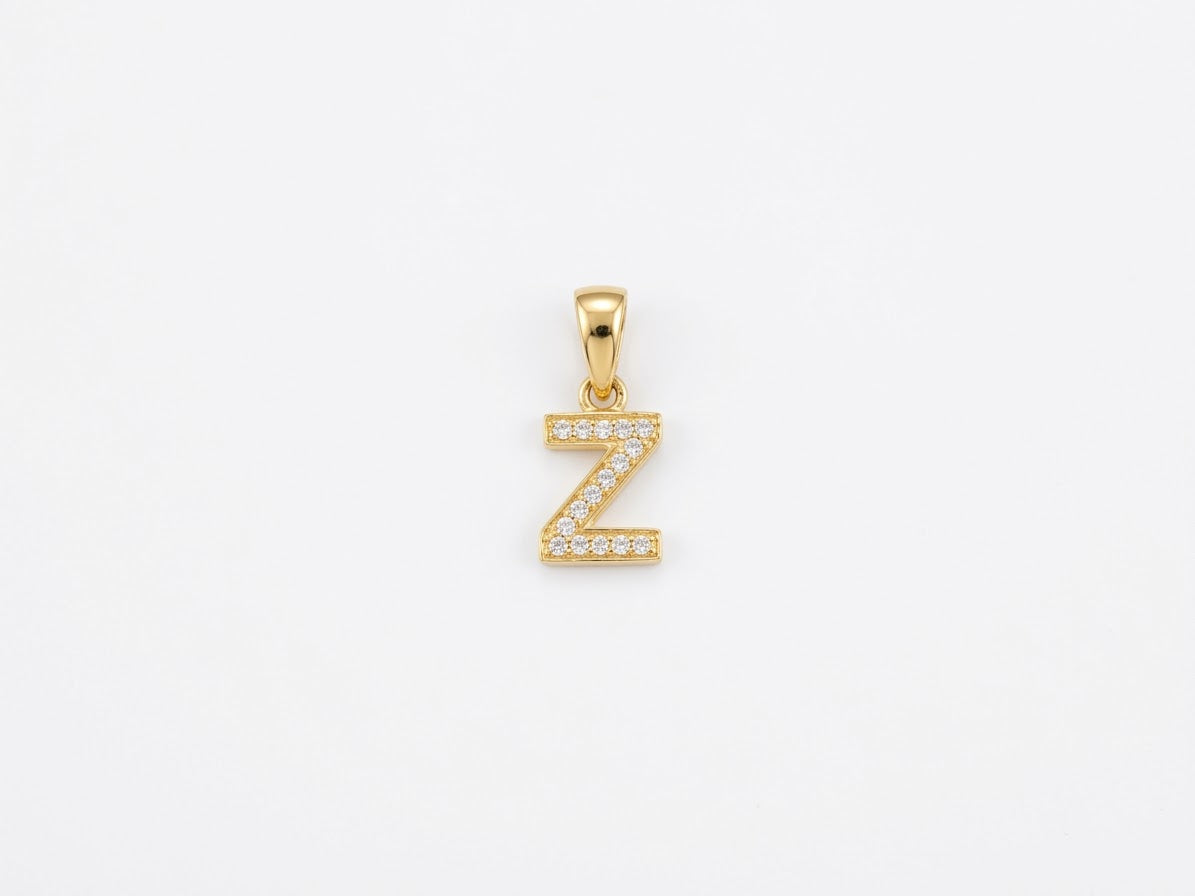 18K Gold Initial Letter Pendant