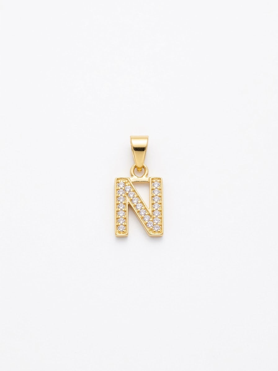 18K Gold Initial Letter Pendant