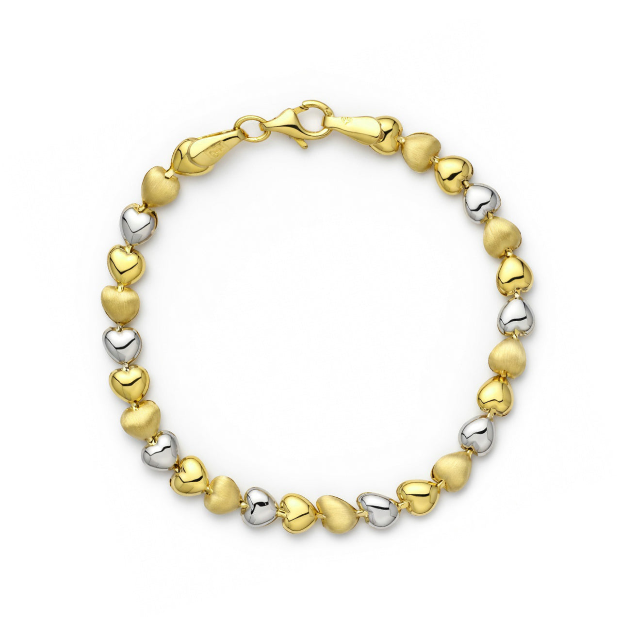 18K Two-Tone Gold "Sweetheart" Link Half Set