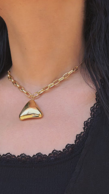 18K Gold Triangle Aura Necklace