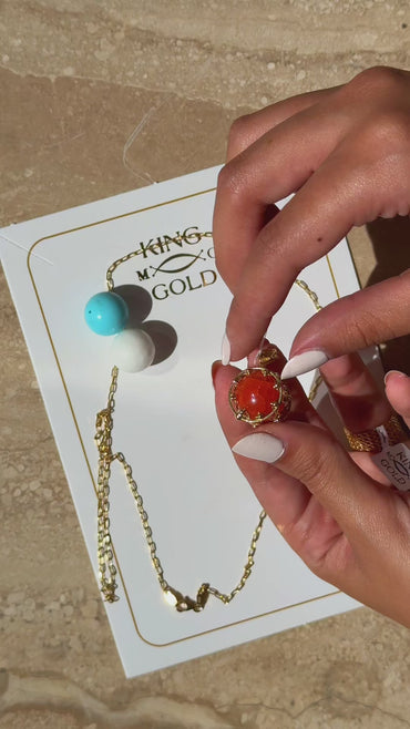 18K Gold Cage Pendant