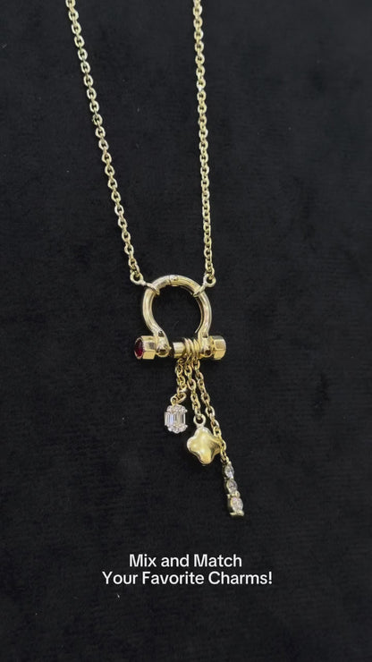 18K Gold Multi-Charm Necklace