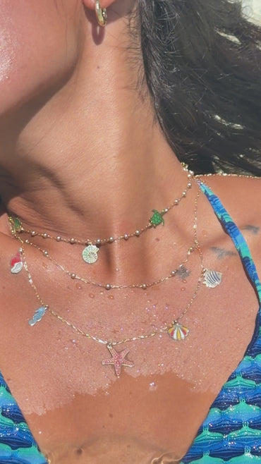 18K Gold Ocean Wave Layered Necklace