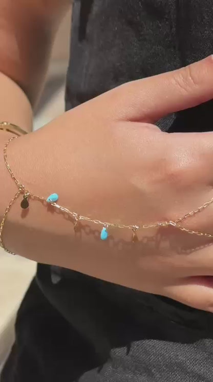 18K Gold Bold Chic Hand Chain