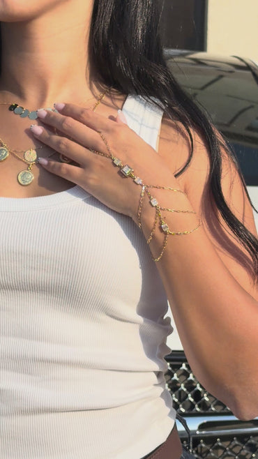 18K Gold Radiance Hand Chain