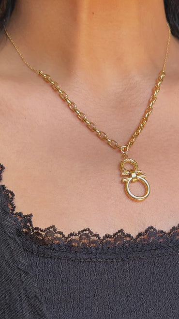 18K Gold Duo-Link Necklace